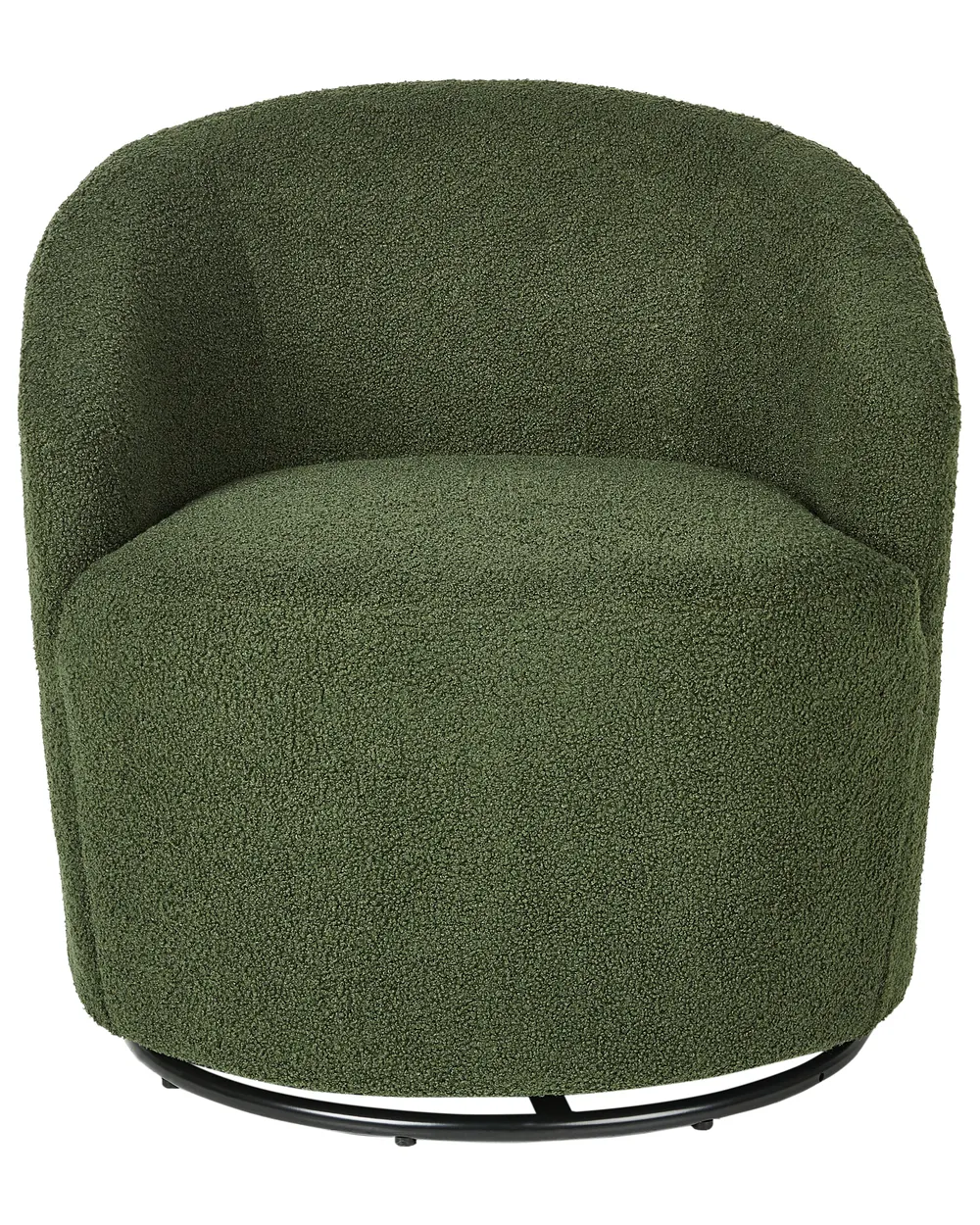 Swivel Armchair DAVIK Boucle Dark Green_943649