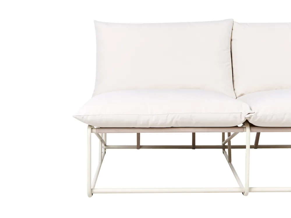 Garden Sofa 2 Seater PICO Metal Light Beige_1012929