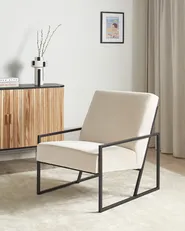 Armchair DELARY Velvet Light Beige_934742