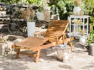 Sun Lounger JAVA Reclining Acacia Wood Light Brown_763172