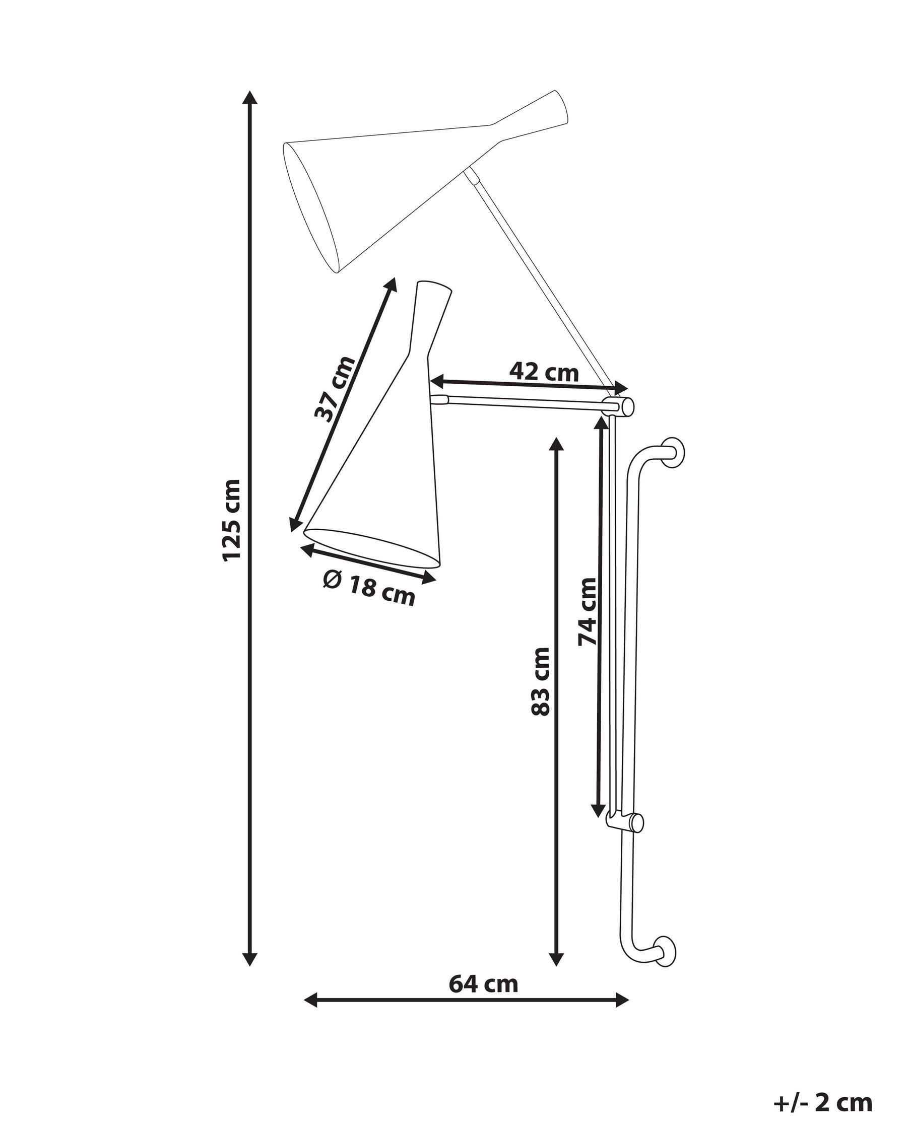 Wall Lamp MARISA Adjustable Metal White_1024996