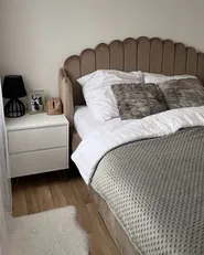 Bed Velvet AMBILLOU 160 x 200 cm (EU King Size) Taupe_979137