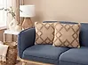 Koristetyynysetti 2 kpl GOPI 45 x 45 cm Juutti Beige Geometrinen kuvio