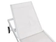 Sun Lounger with Cushion VERDELLO Reclining Metal Beige_1078560