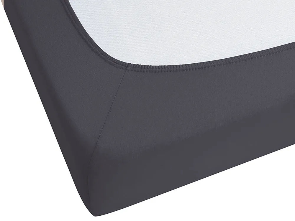 Fitted Sheet HOFUF 140 x 200 cm Cotton Black_815929