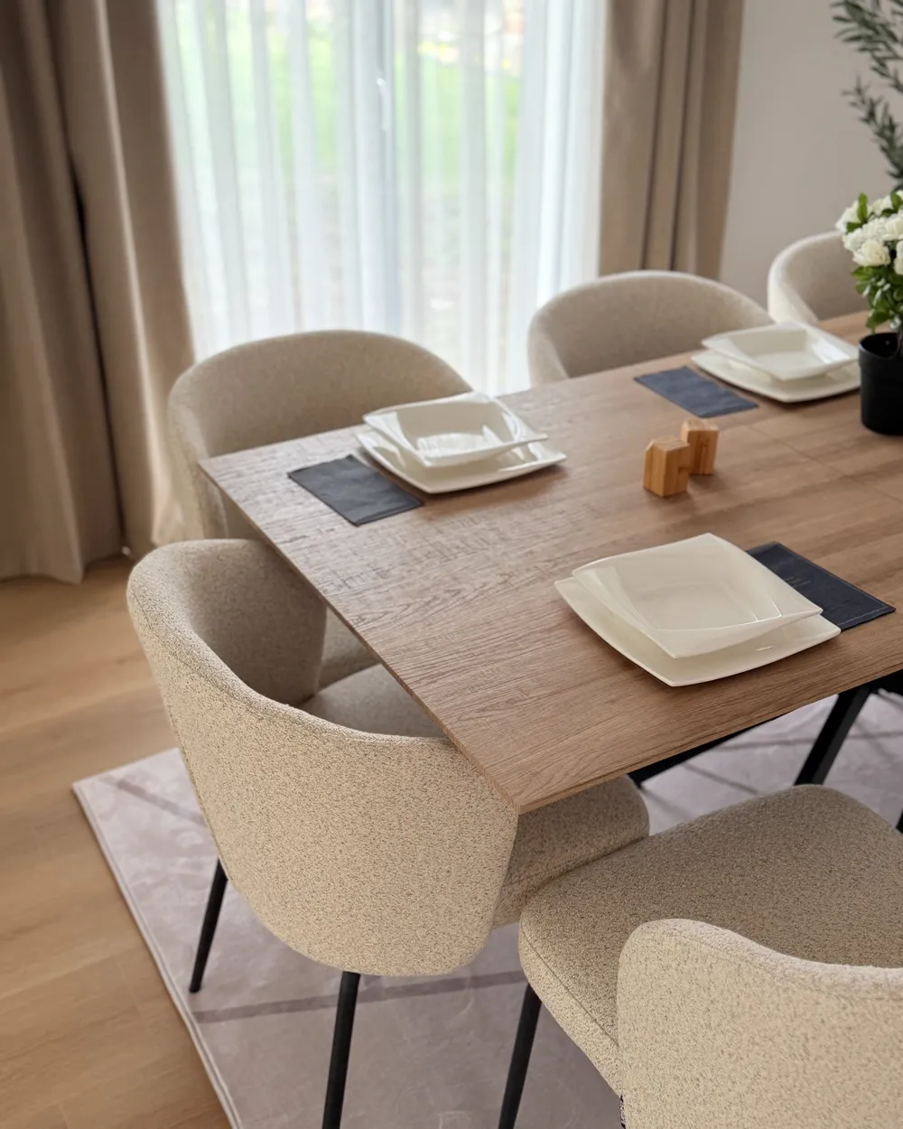 Dining Table FINLEY Light Brown 160/200 cm 90 cm_1072008
