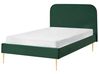 Bed Velvet FLAYAT 120 x 200 cm (EU Small Double) Dark Green