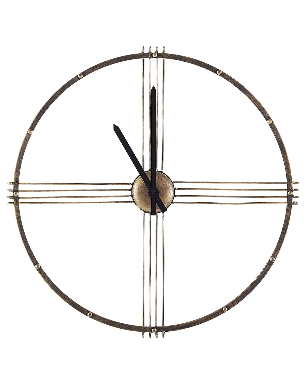 Wall Clock ASCONA 64 cm Metal Gold