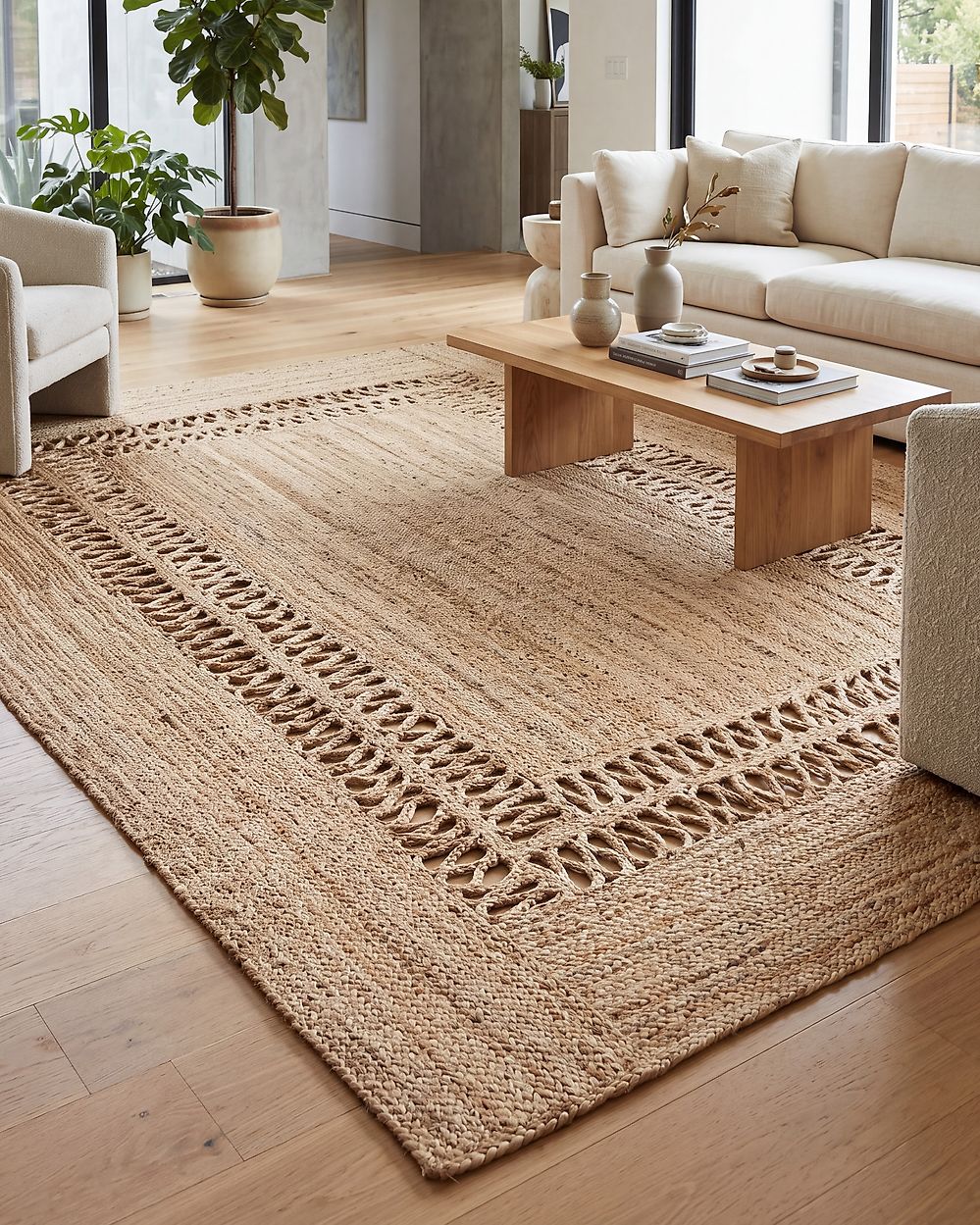 Matto YENIKOY Beige 200 x 300 cm Juutti