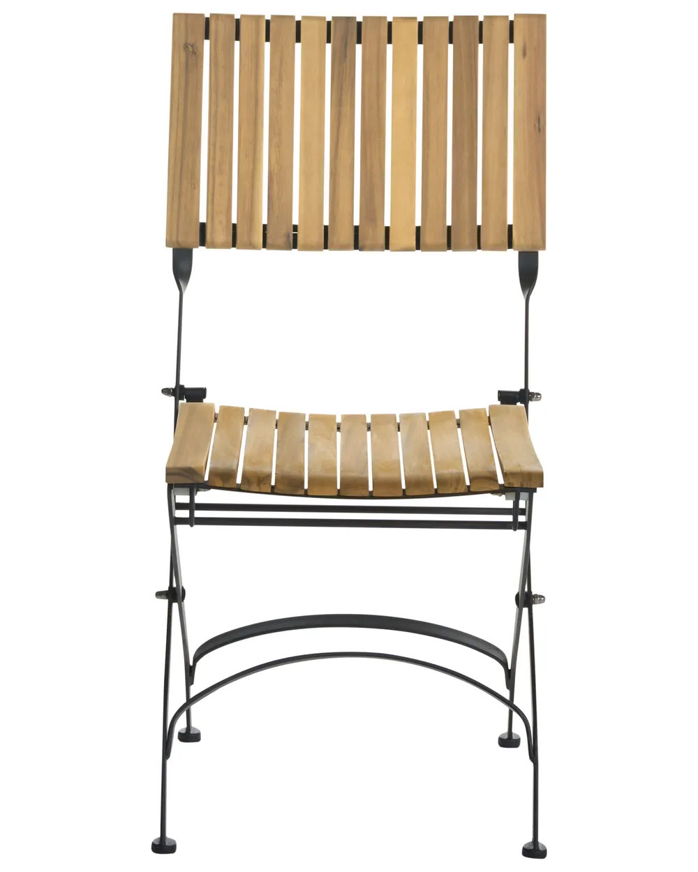 Set of 2 Garden Chairs LASCARI Armless Acacia Wood Light Brown_1074268