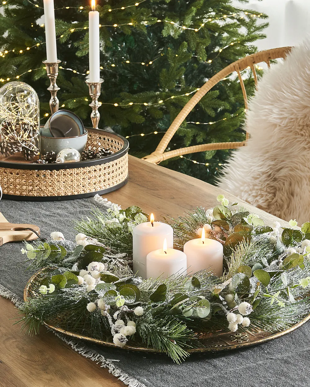 Christmas Wreath JURMU 54 cm Green_790325