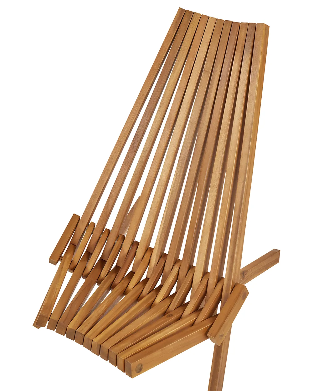Set of 2 Garden Chairs BELLANO Acacia Wood Brown_921801