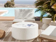 Soffbord TREZZO 90 cm 90 cm Terrazzoeffekt Off-White_873772