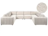 Modulär U-formad soffa 8-sits KIVVIK Bouclé Off-White_1045861
