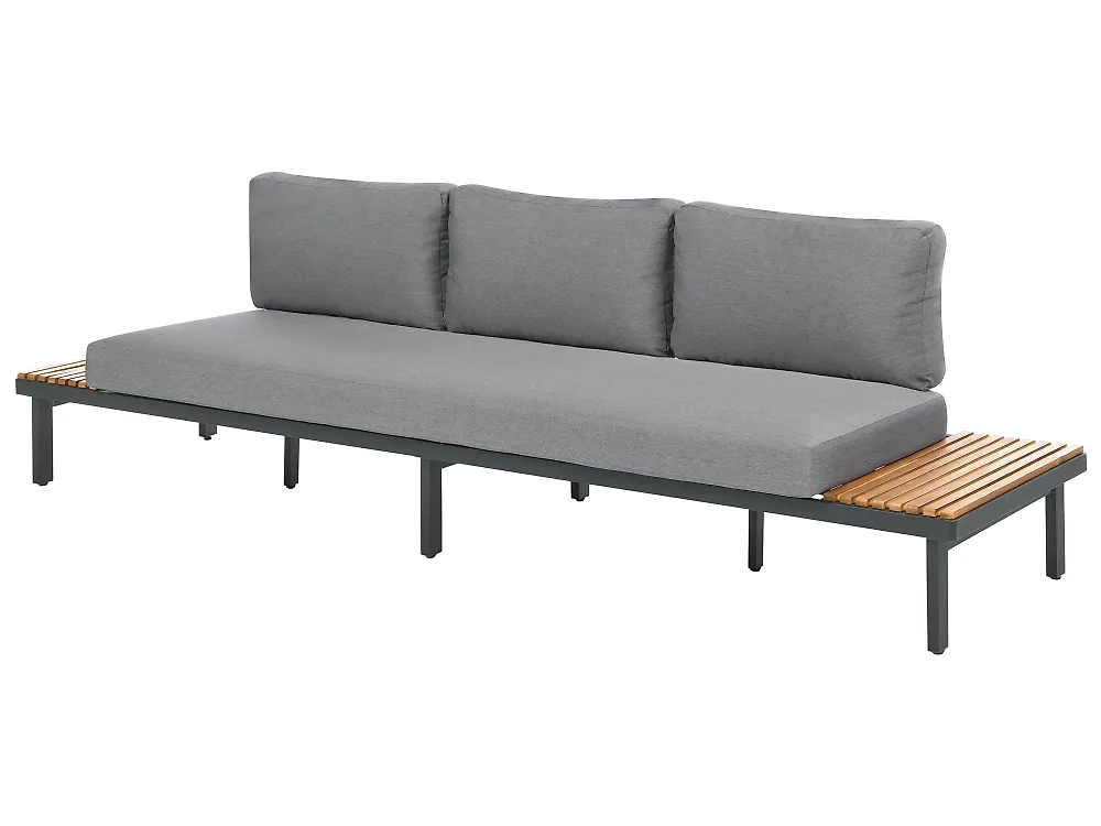 Garden Lounge Set with Table 5 Seater FIVIZZANO Acacia Wood Dark Grey_1161094