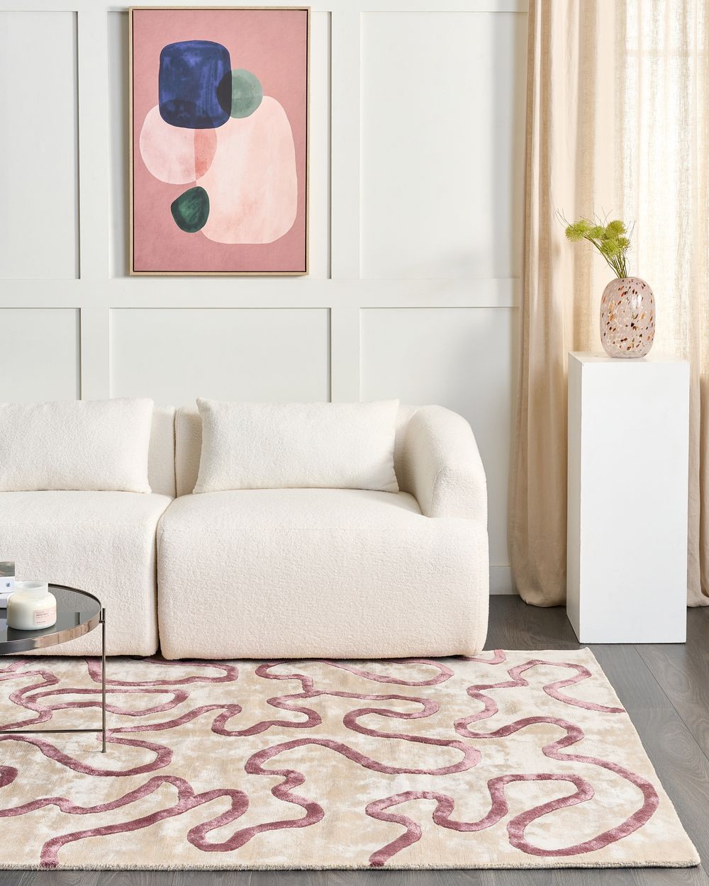 Matta KAPPAR Beige 160 x 230 cm Viskos