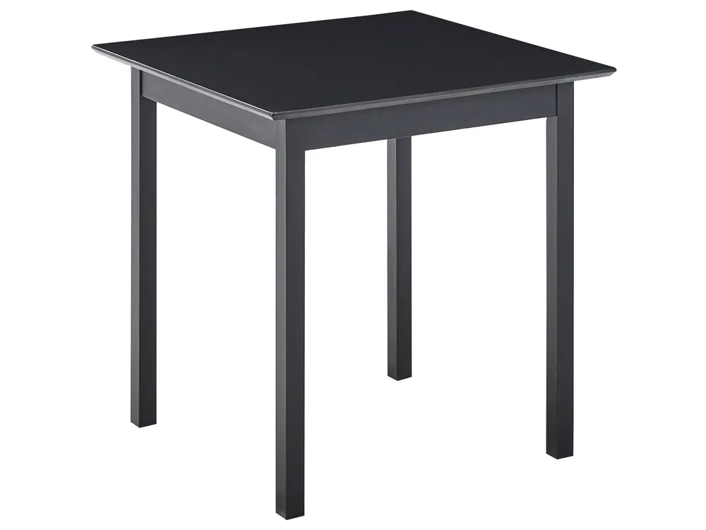 Dining Table VERITAS Black 75 cm 75 cm Pine Wood