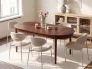 Extending Dining Table LARTO Dark Ash Wood 180/220 cm 90 cm_1101093