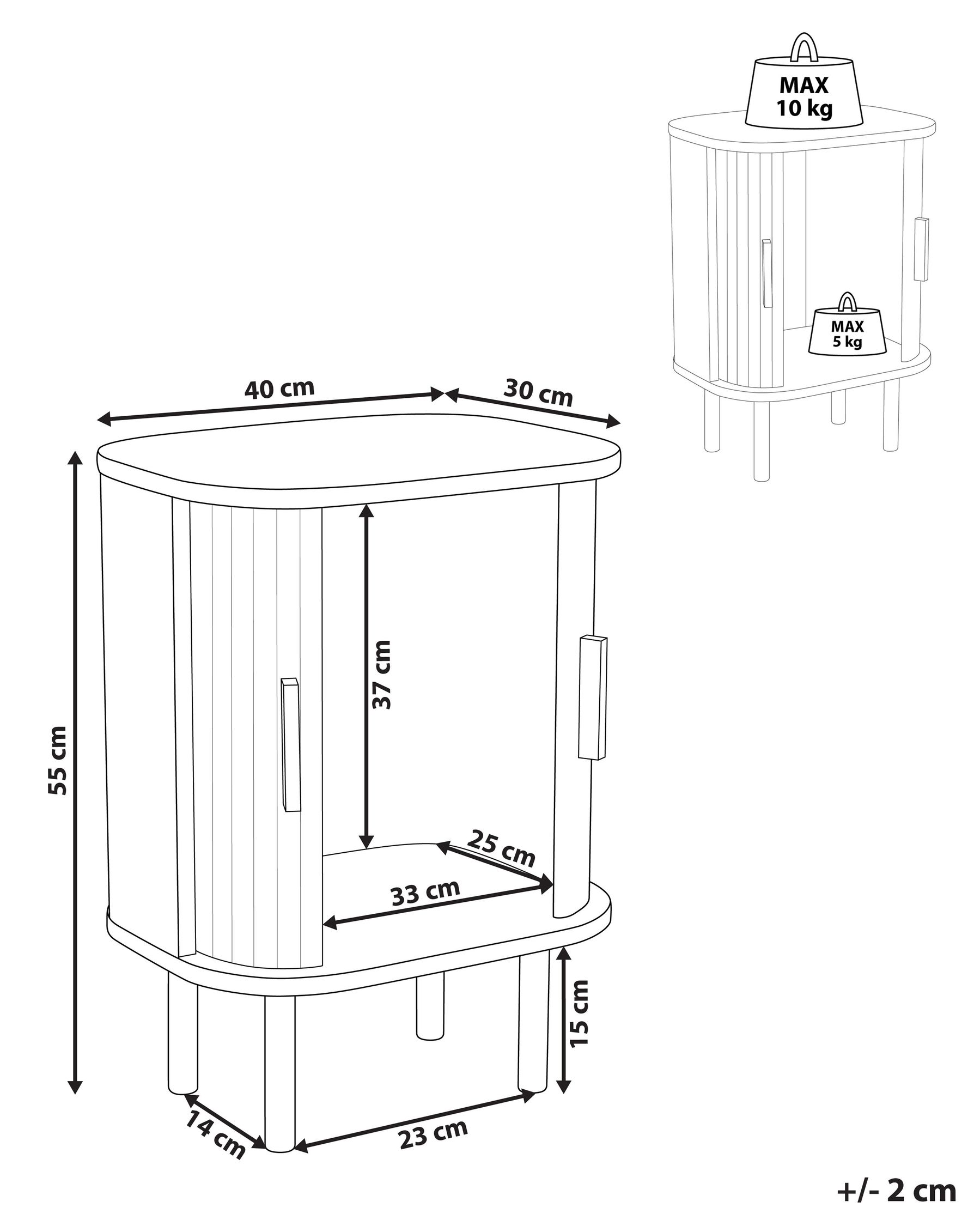 Bedside Table BRADLEY Brown_900946