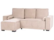 Hörnbäddsoffa 3-sits EDANE med förvaring Beige Högervänd_1057076