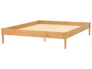 Bed without Headboard Pine Wood VEYRAC 160 x 200 cm (EU King Size) Light Brown_1118772