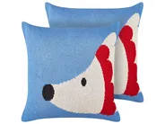 Koristetyynysetti 2 kpl PASHOT Puuvilla 45 x 45 cm Sininen_905419