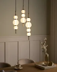 3 Light Pendant Lamp ARAS LED Glass Gold_1033750
