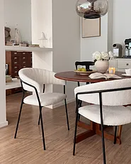 Set of 2 Dining Chairs MARIPOSA Boucle Off-White_1154016