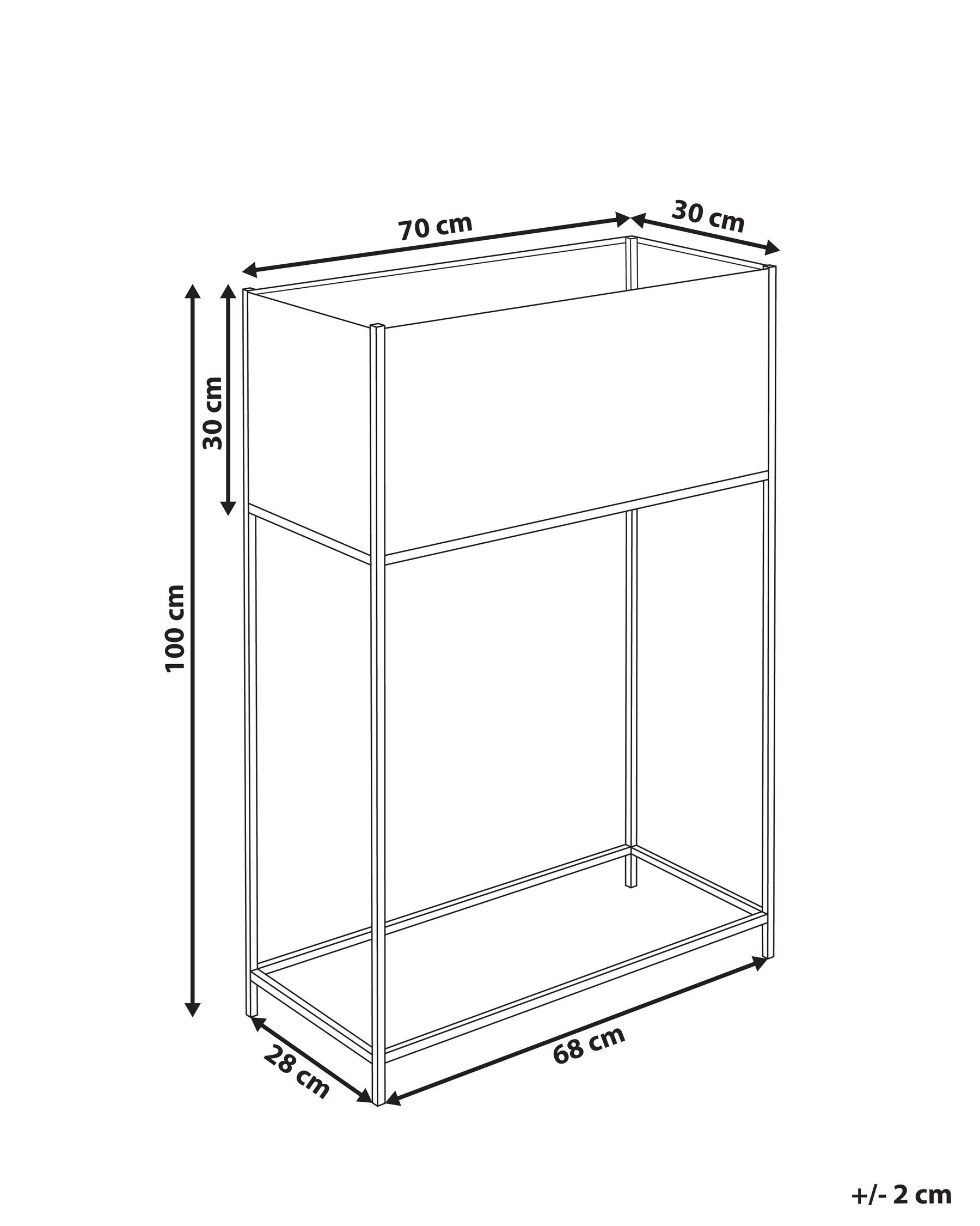 Elevated Plant Pot TAPIEN 70 cm Metal Black_942252