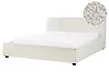 Bed Boucle MIRANDE 160 x 200 cm (EU King Size) Off-White