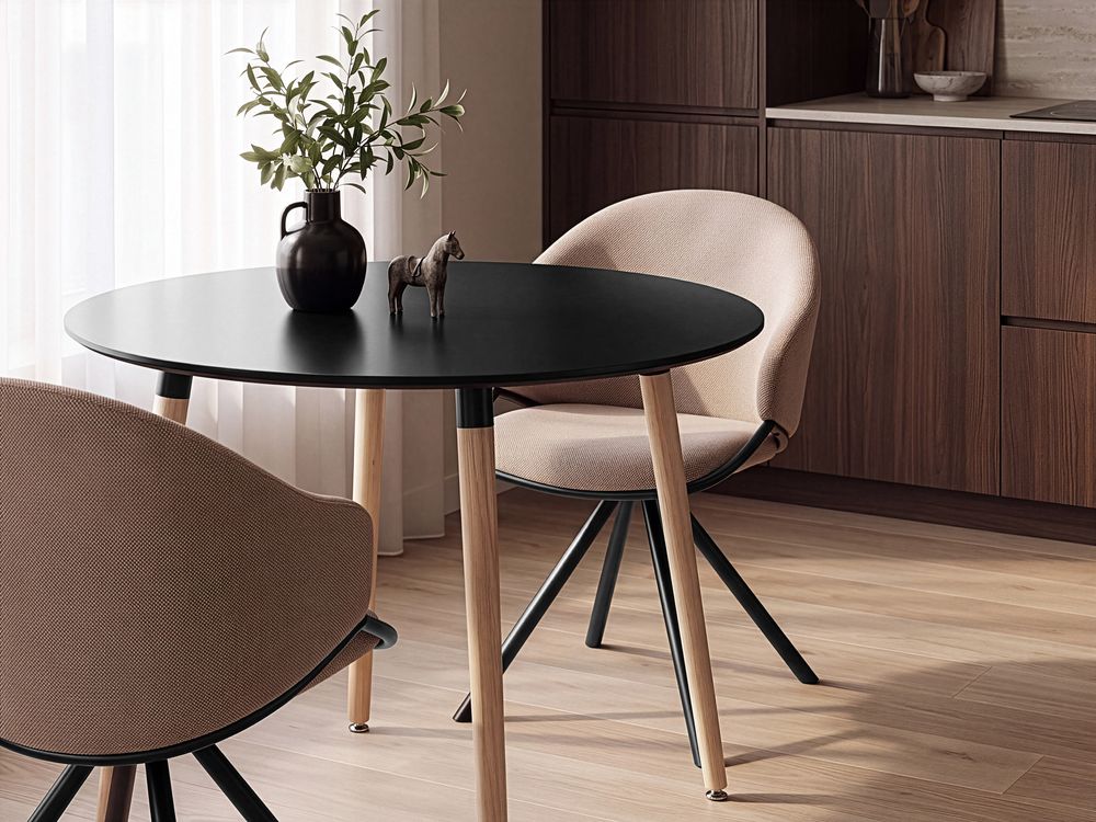 Spisebord BOVIO Svart 120 cm 120 cm