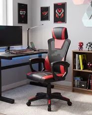 Office Chair IGNIS Faux Leather Red_1072856