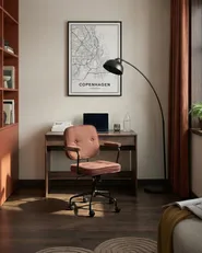 Desk Chair PAWNEE Fabric Golden Brown_1065695