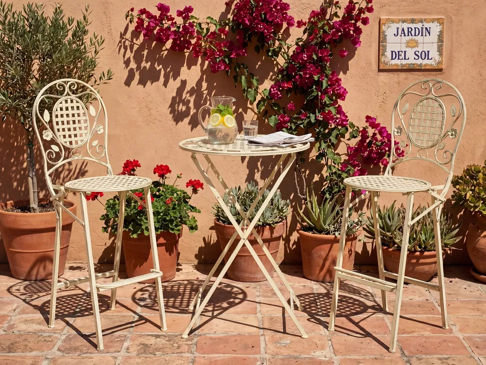 Garden Bar Set Folding BIVIO Metal Light Green_1102377