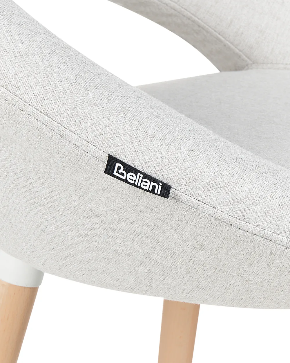 Set of 2 Dining Chairs ROSLYN Fabric Light Grey_1065224