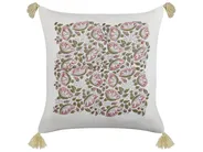 Set of 2 Decorative Cushions CARISSA 45 x 45 cm Cotton Multicolour Floral Pattern_839387