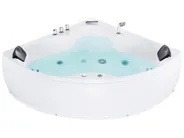 Kulmaporeamme LED-valolla SENADO 205 x 150 cm Valkoinen_850682
