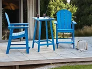 Ulkobaaripöytä ADIRONDACK 60 cm 59 cm Synteettinen materiaali Sininen_1183931