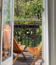 Set of 2 Garden Chairs BELLANO Acacia Wood Brown_977470