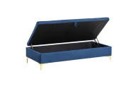 Storage Ottoman ABERDEEN Velvet Navy Blue_970774