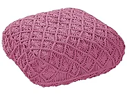 Pouffe Macramé BERRECHID Cotton Pink_1171938