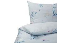 Duvet Cover Set EVERGREEN 155 x 220 cm Sateen Cotton Light Blue_815215