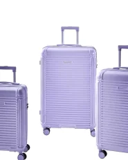 Set of 3 Hard Shell Suitcases MYNTIS Violet_1064525