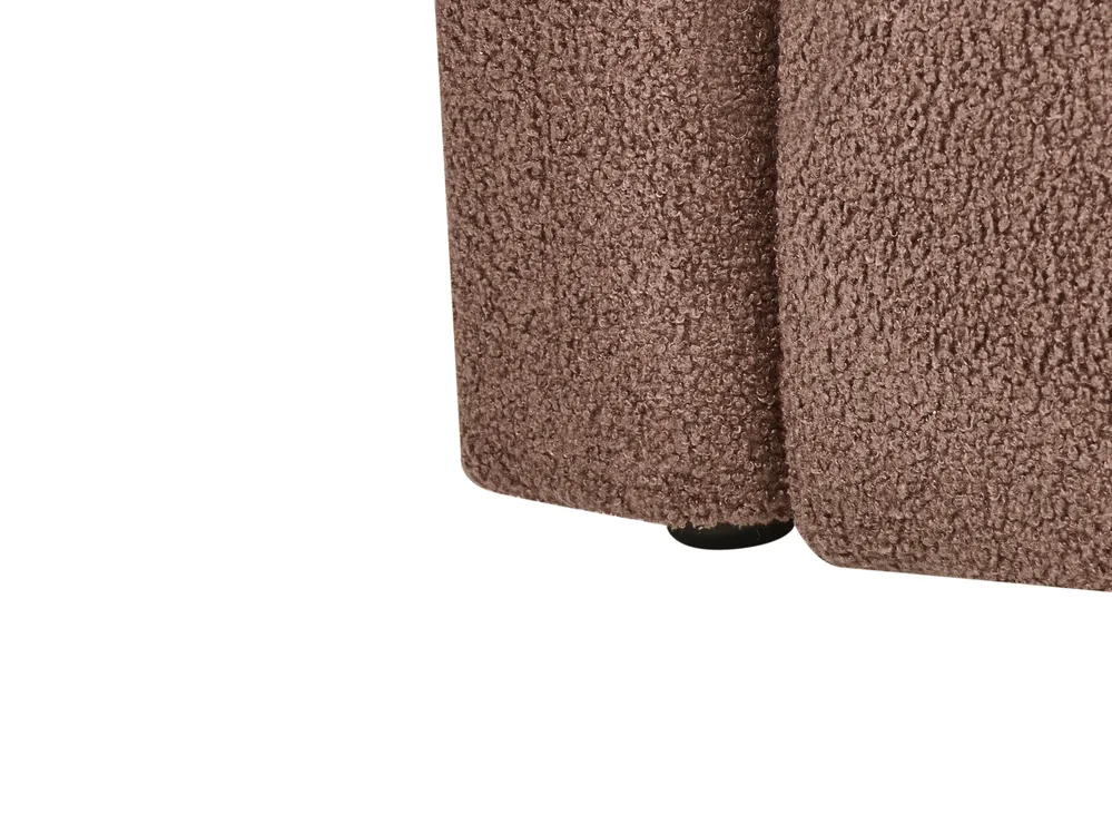 Bäddsoffa 3-sits VAXHOLM med förvaring Bouclé Brun_1026767