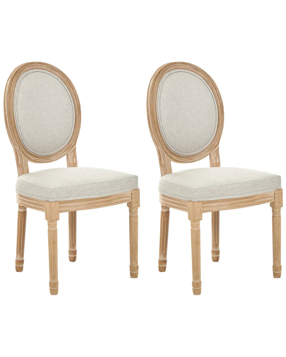 Tuolisetti 2 kpl ALBANZA Kangas Vaaleanruskea/beige
