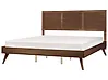 Säng med lamellram ISTRES 180 x 200 cm Mörk askfanér