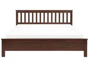Bed Pine Wood MAYENNE 180 x 200 cm (EU Super King) Dark Brown_876565