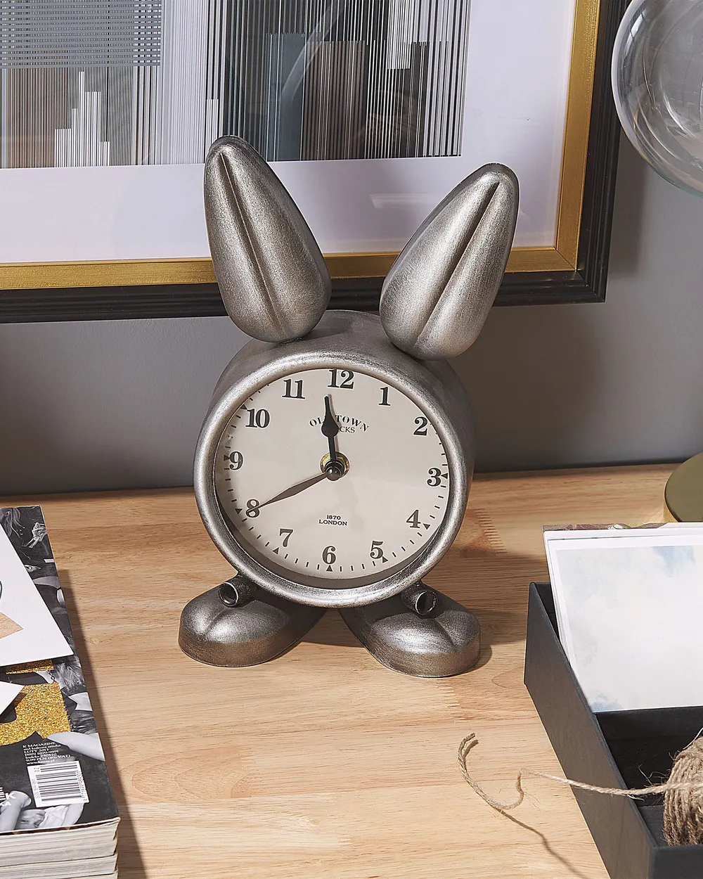 Clock THUSIS 15 cm Metal Silver