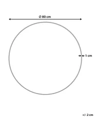 Seinäpeili ANNEMASSE 80 cm 80 cm Metalli Musta_844170