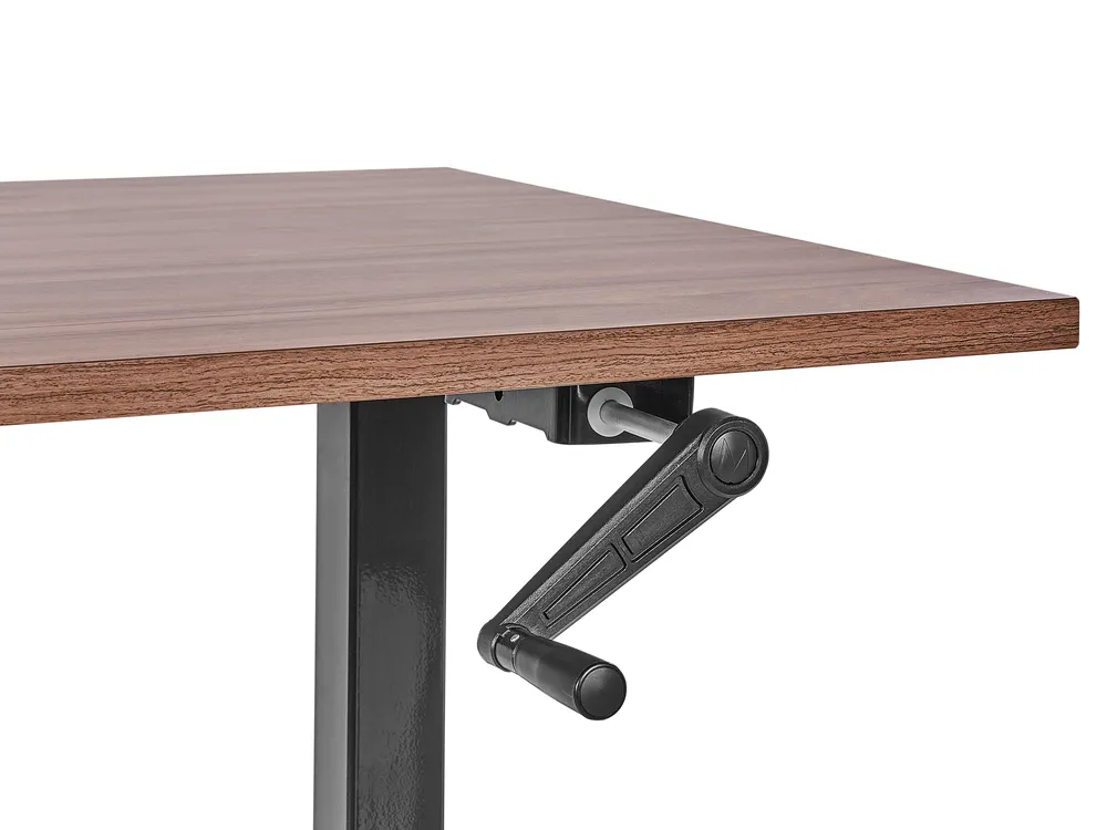 Manuellt höj- och sänkbart skrivbord DESTINES 120 cm 72 cm Brun/ Svart_898885